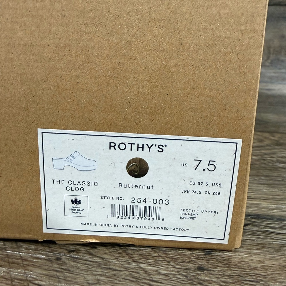 ROTHYS The Classic Clog butternut color NEW SZ 7.5 - Picture 3 of 12